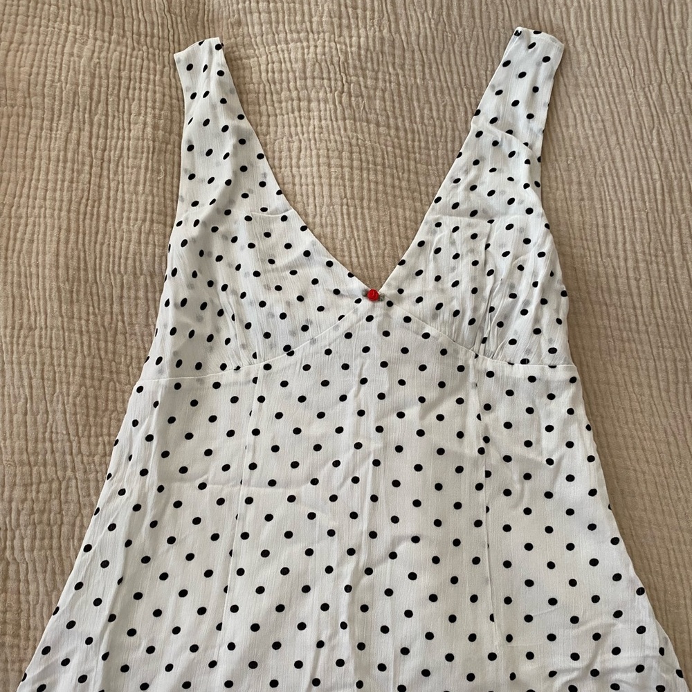 Ardene White sundress with Black Dots